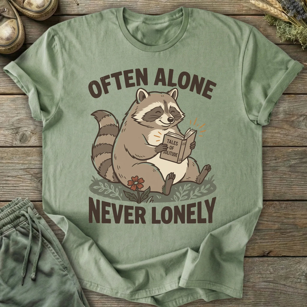 Printify T-Shirt Often Alone Never Lonely T-Shirt
