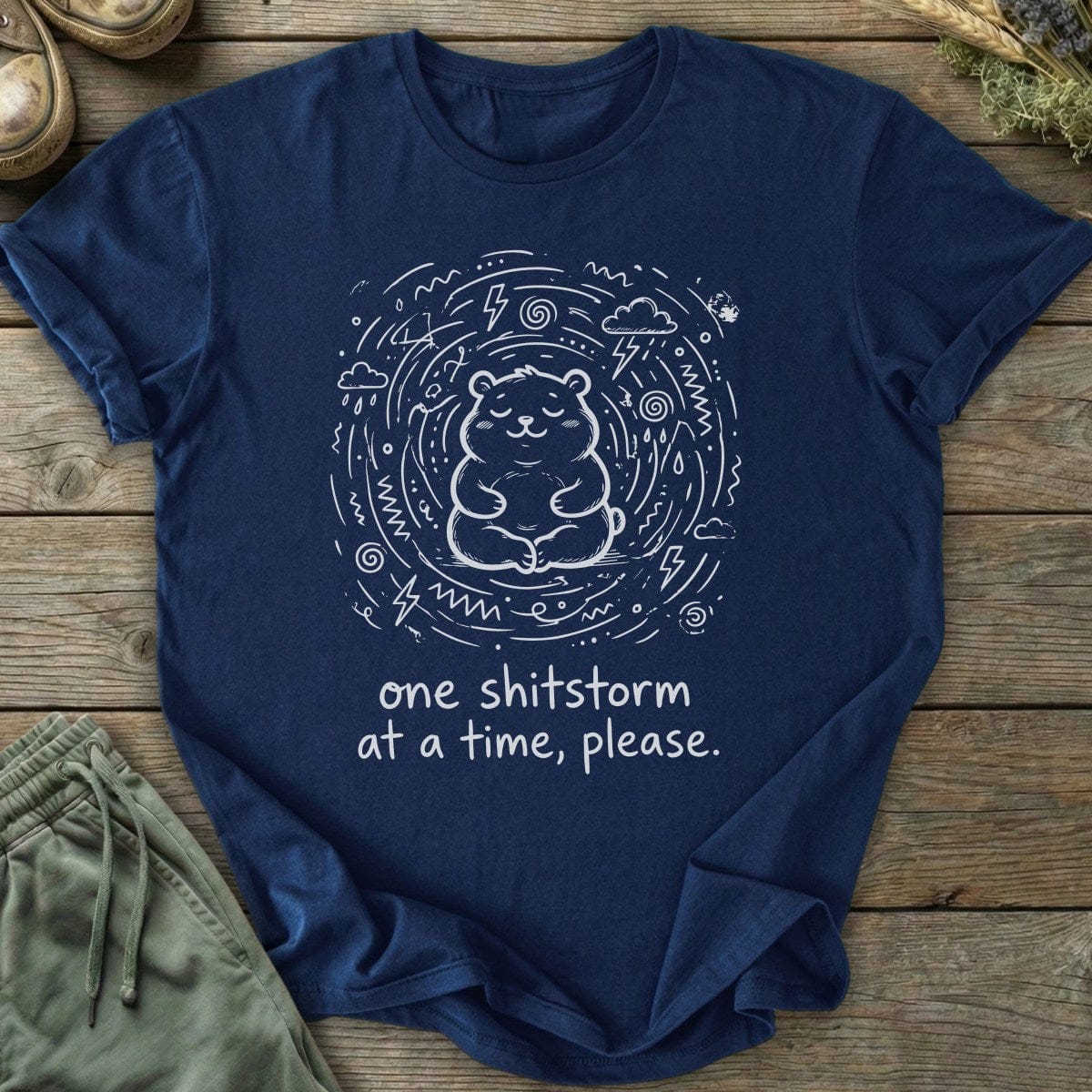 Printify T-Shirt One Shitstorm Bear T-Shirt
