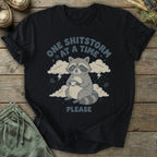 Printify T-Shirt One Shitstorm Raccoon T-Shirt