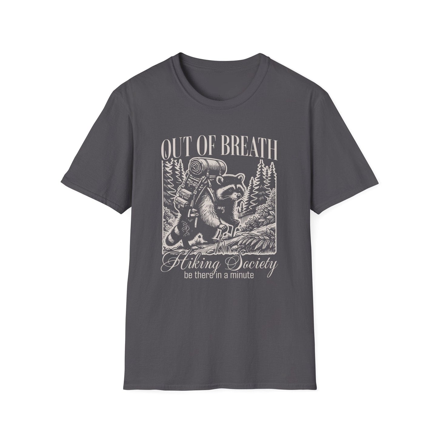 Printify T-Shirt Out of Breath Racoon T-Shirt