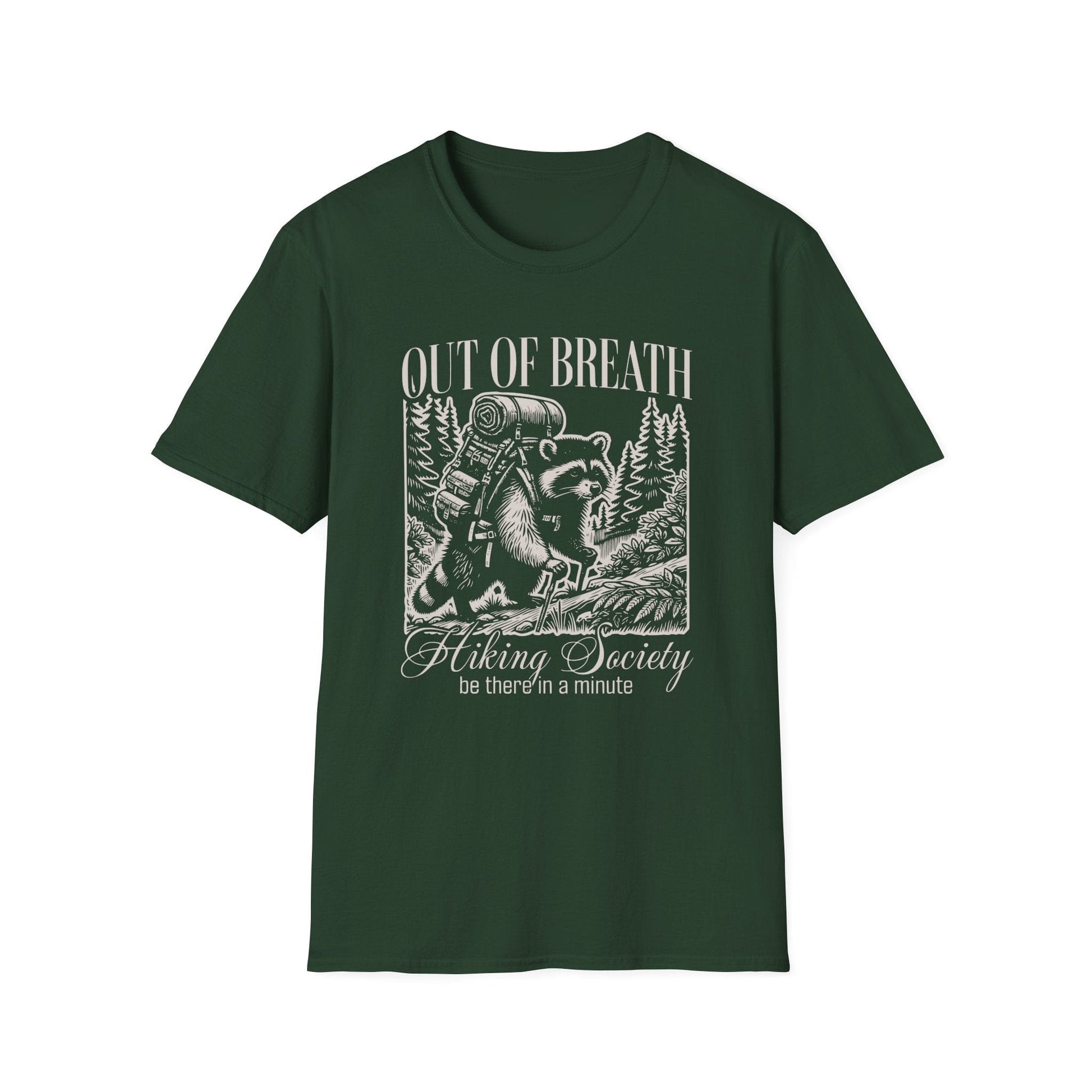 Printify T-Shirt Out of Breath Racoon T-Shirt