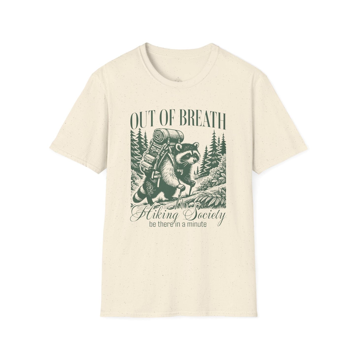 Printify T-Shirt Out of Breath Racoon T-Shirt