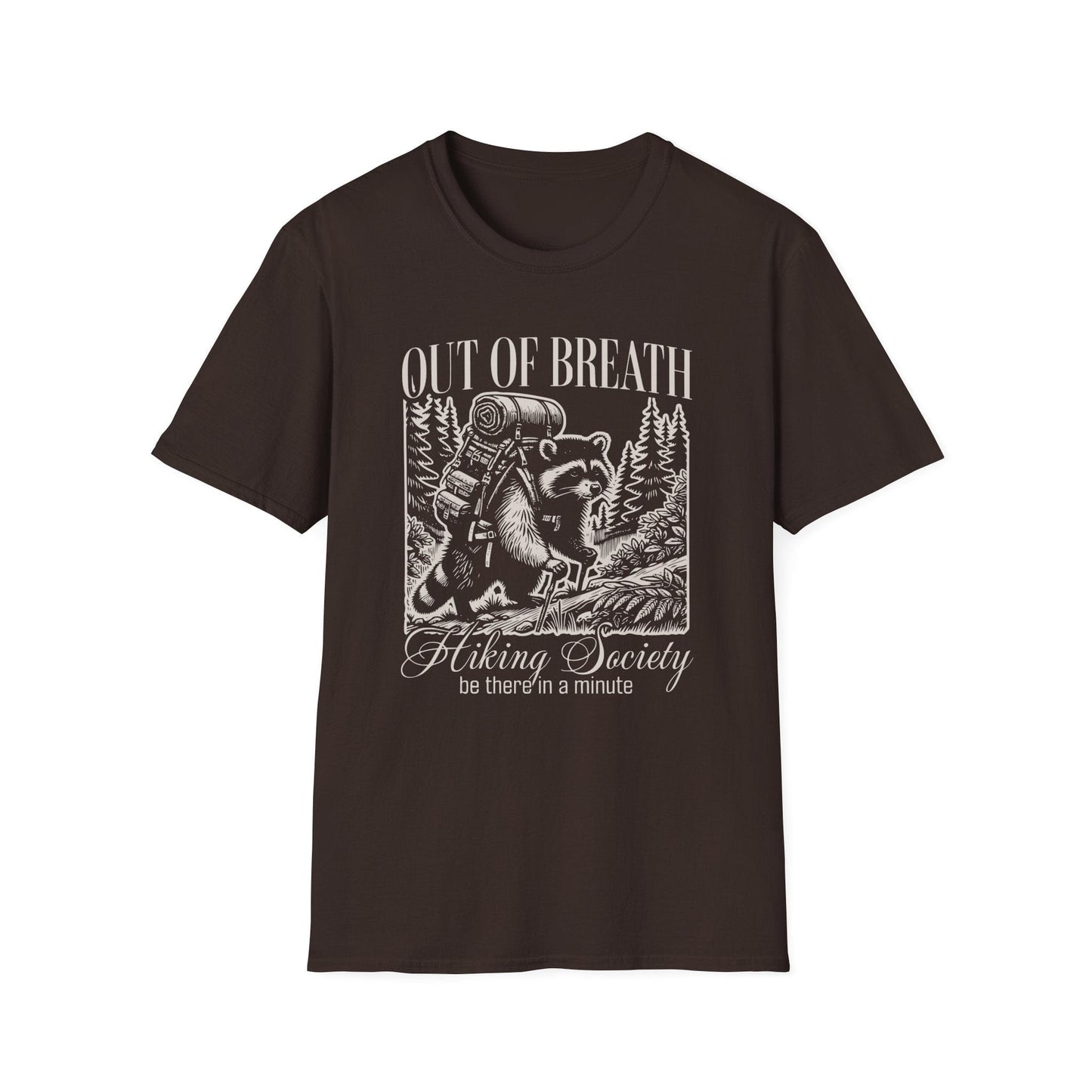 Printify T-Shirt Out of Breath Racoon T-Shirt