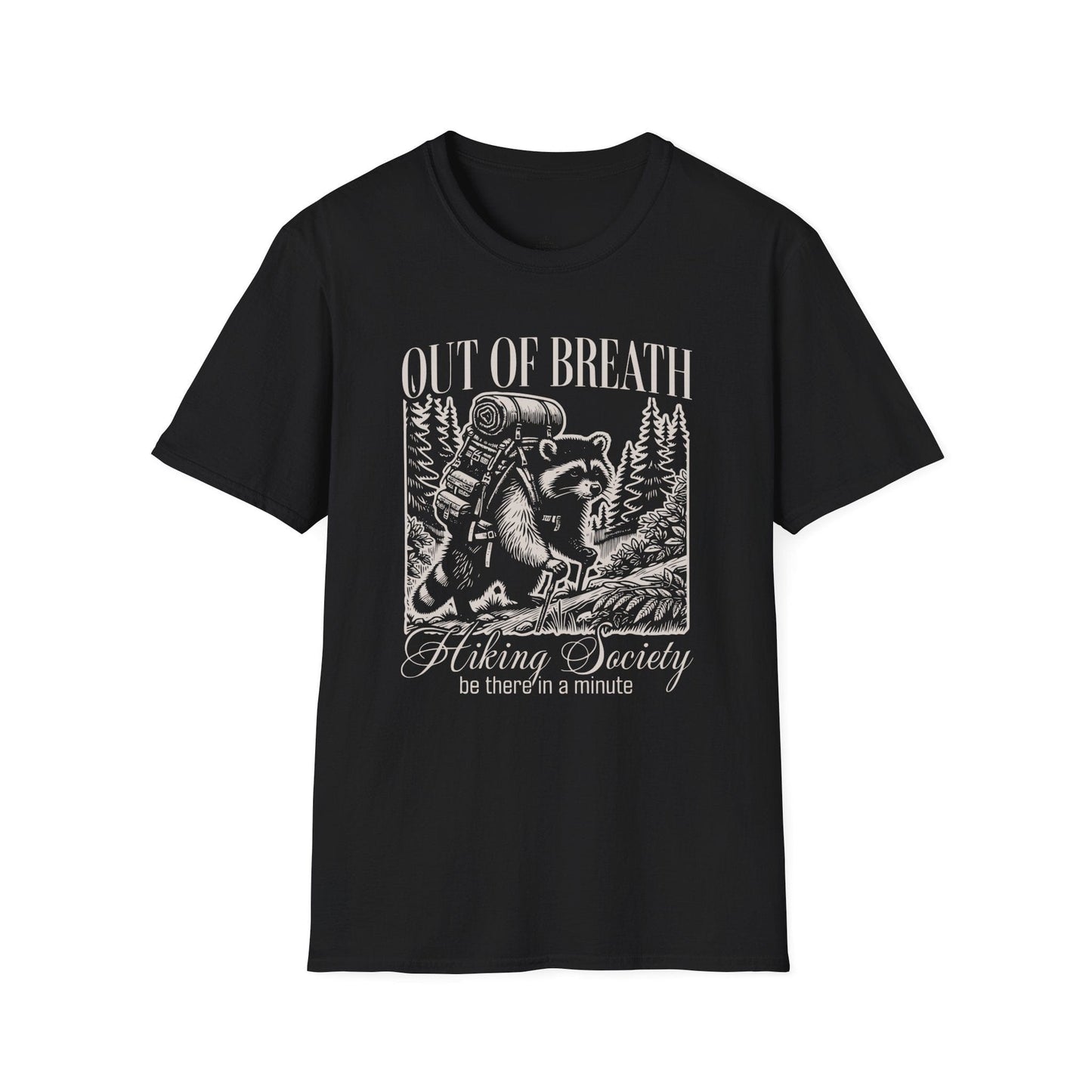 Printify T-Shirt Out of Breath Racoon T-Shirt