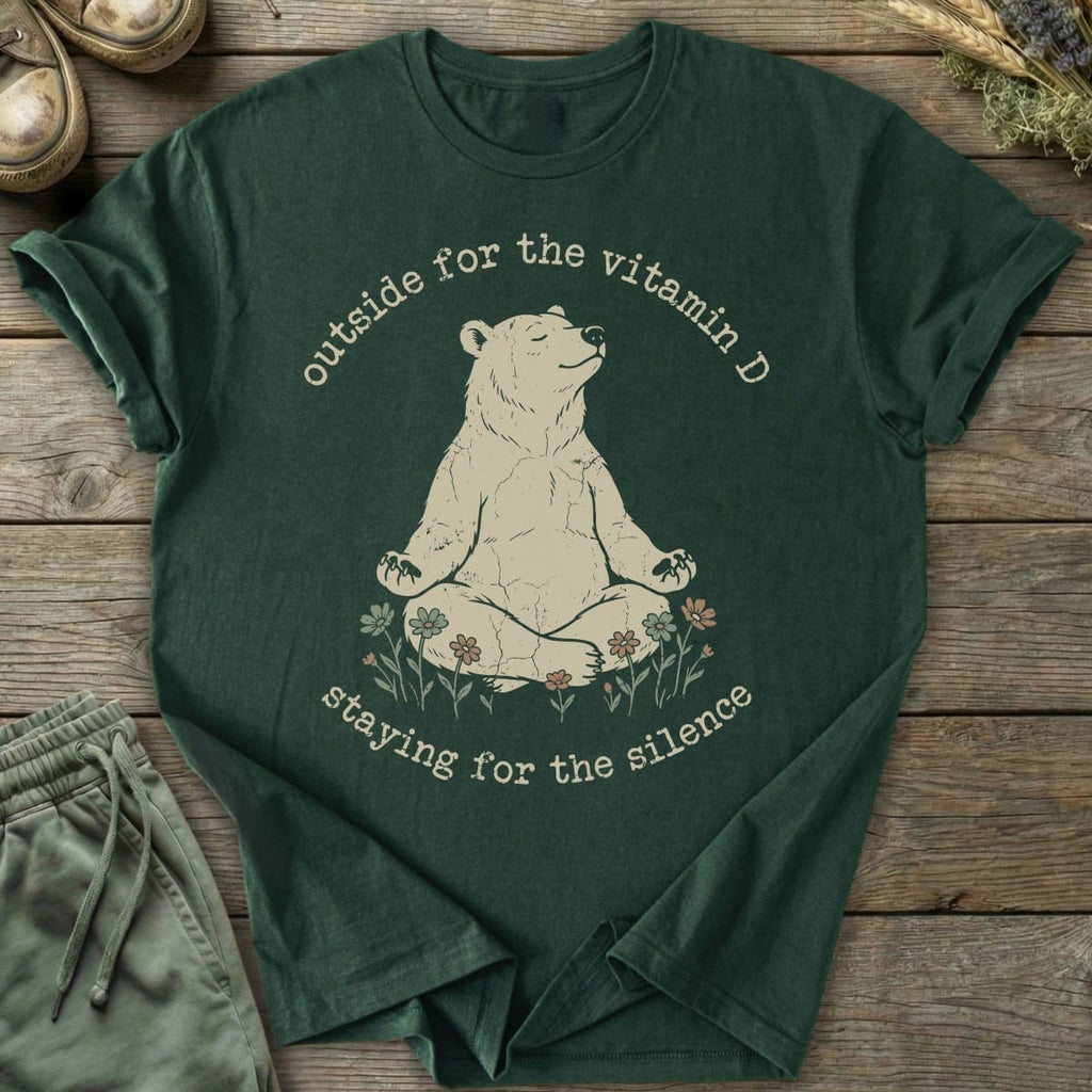 Printify T-Shirt Outside For Vitamin D Bear T-Shirt