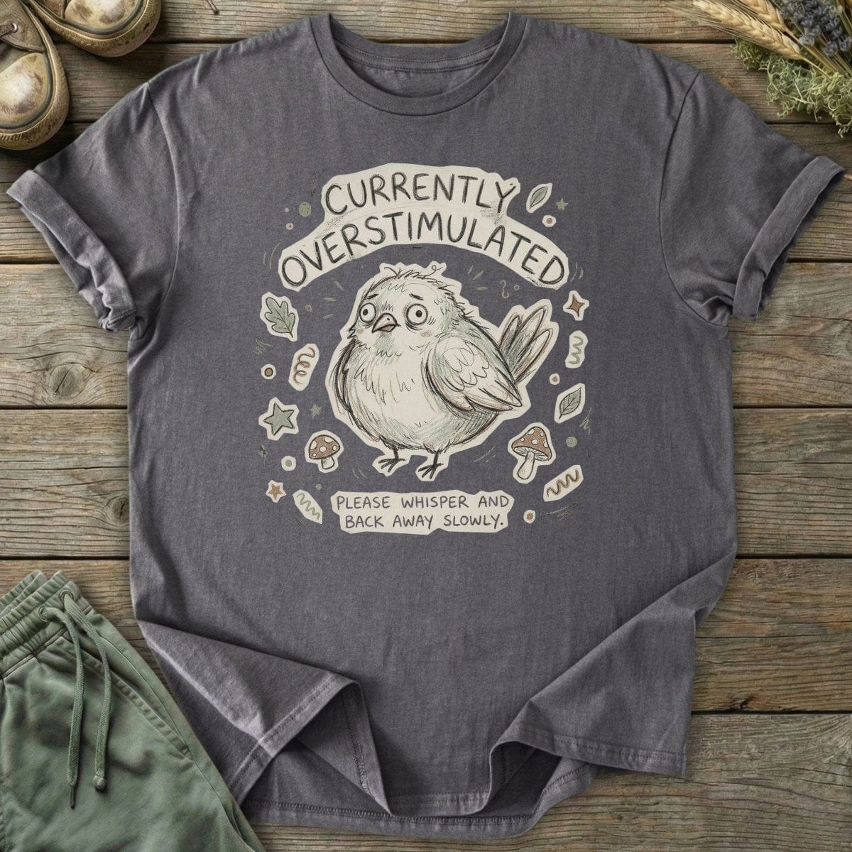 Printify T-Shirt Overstimulated Bird T-Shirt