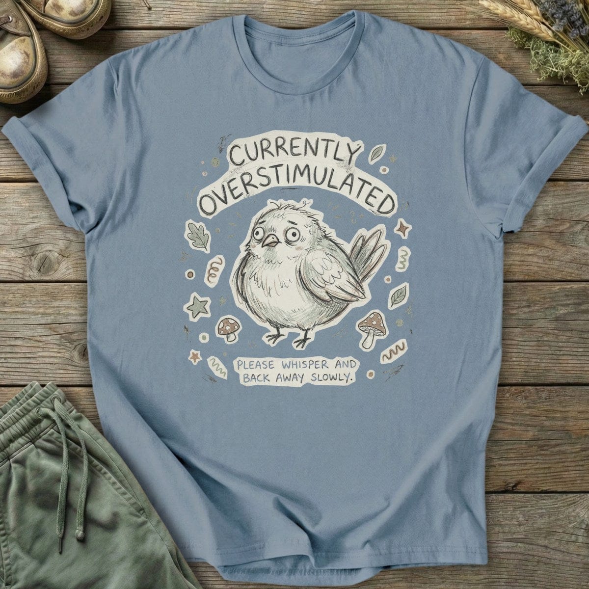 Printify T-Shirt Overstimulated Bird T-Shirt