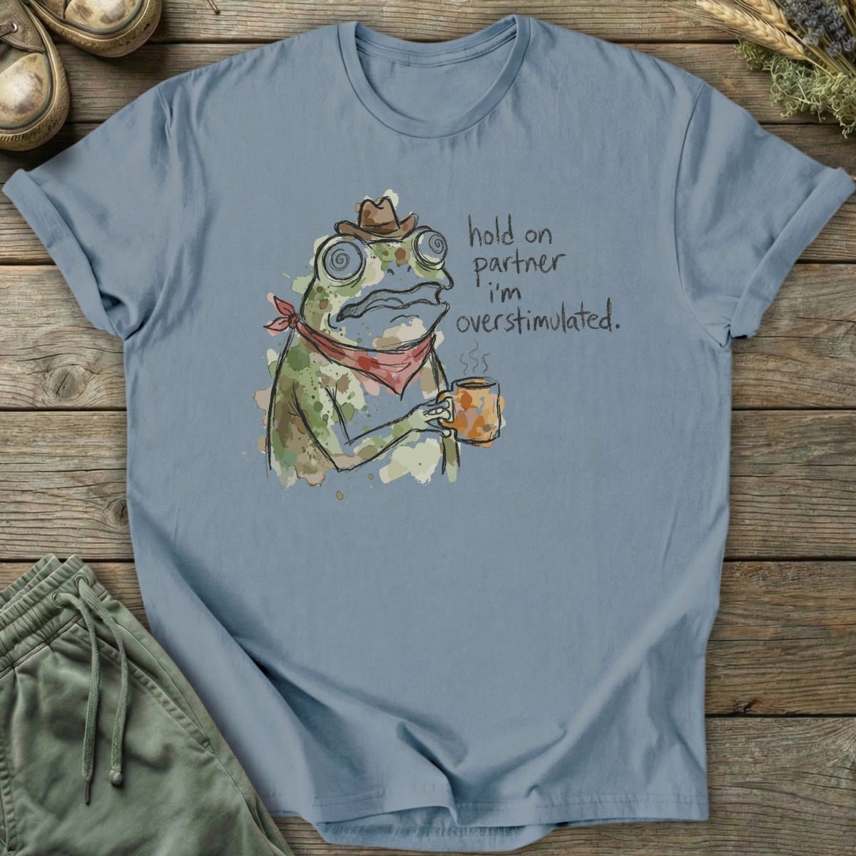 Printify T-Shirt Overstimulated CowFrog T-Shirt