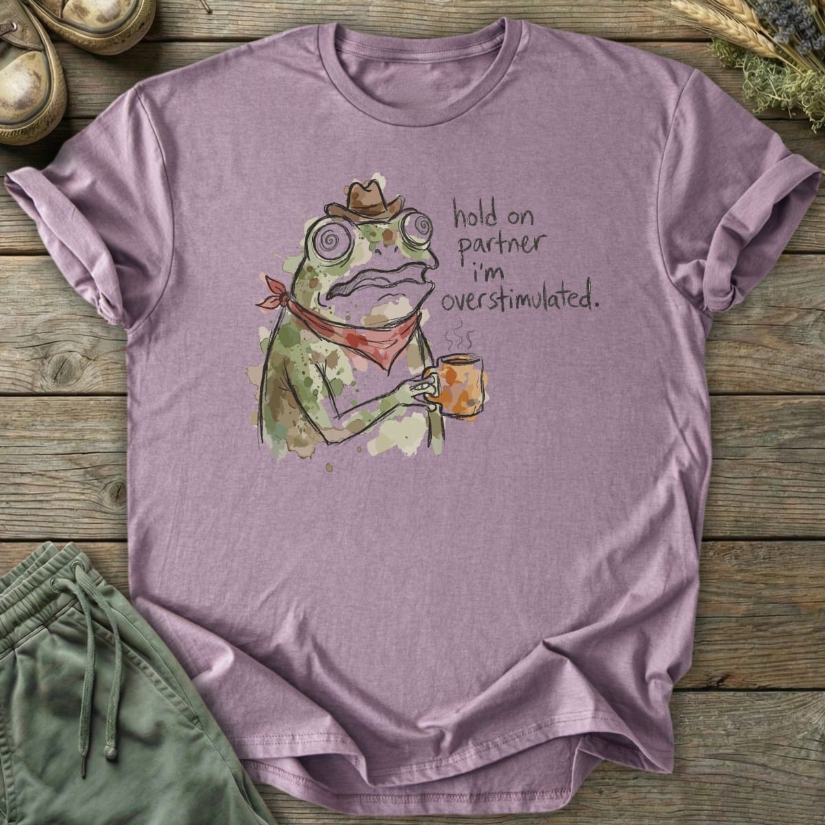 Printify T-Shirt Overstimulated CowFrog T-Shirt