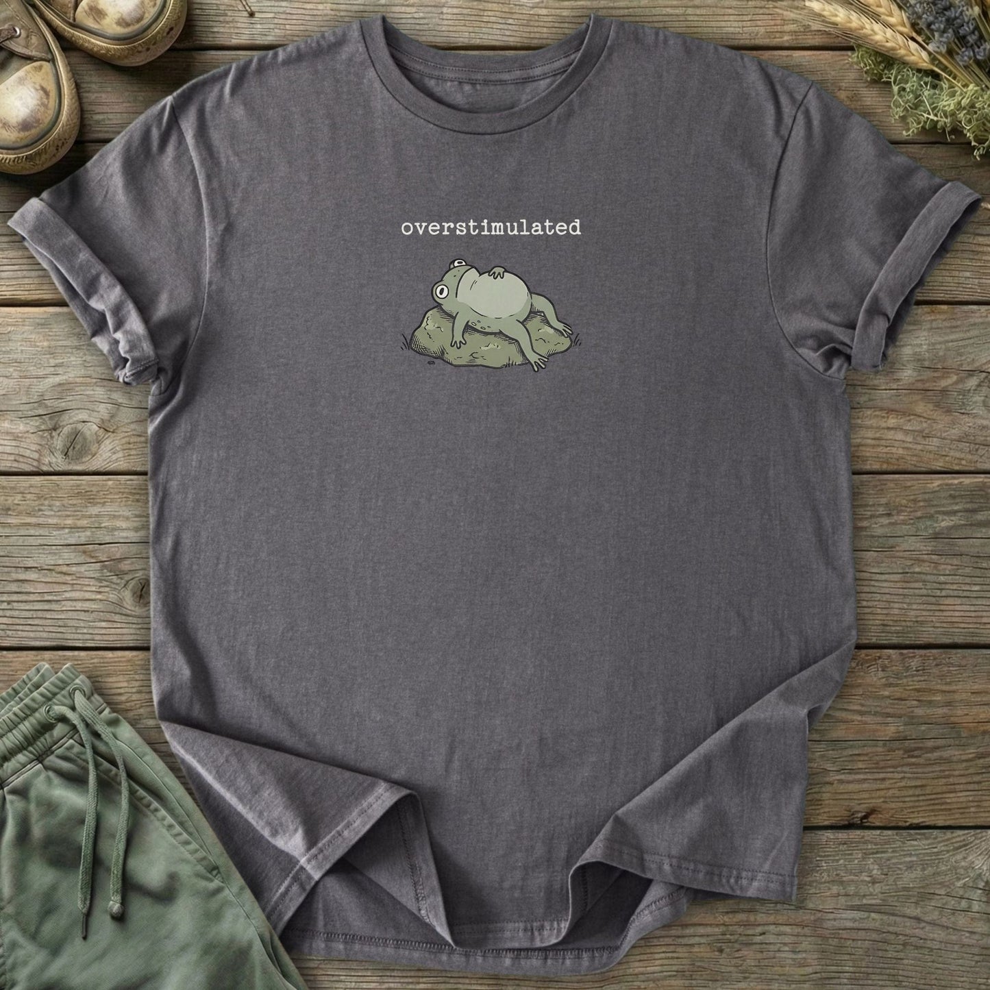 Printify T-Shirt Overstimulated Frog T-Shirt