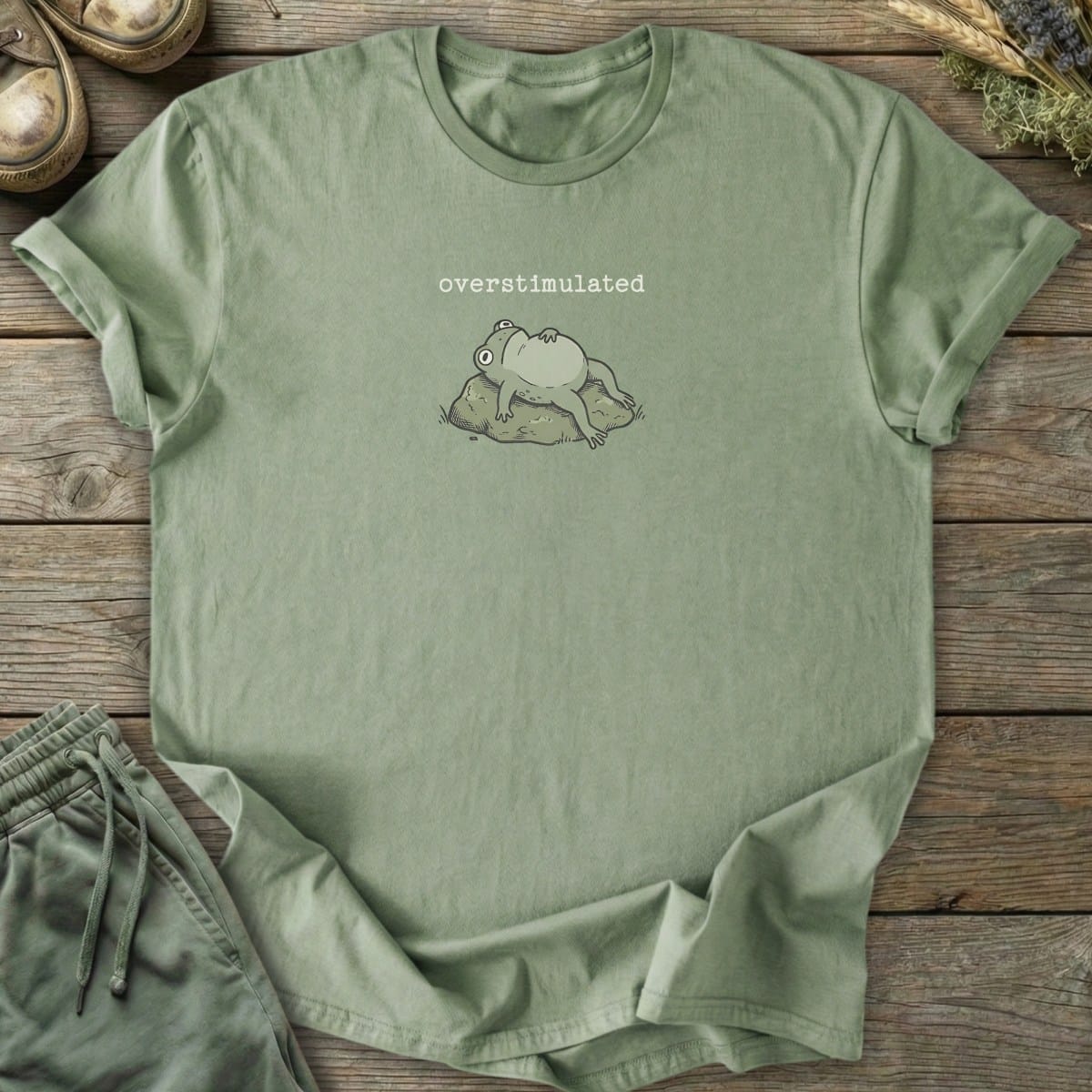 Printify T-Shirt Overstimulated Frog T-Shirt