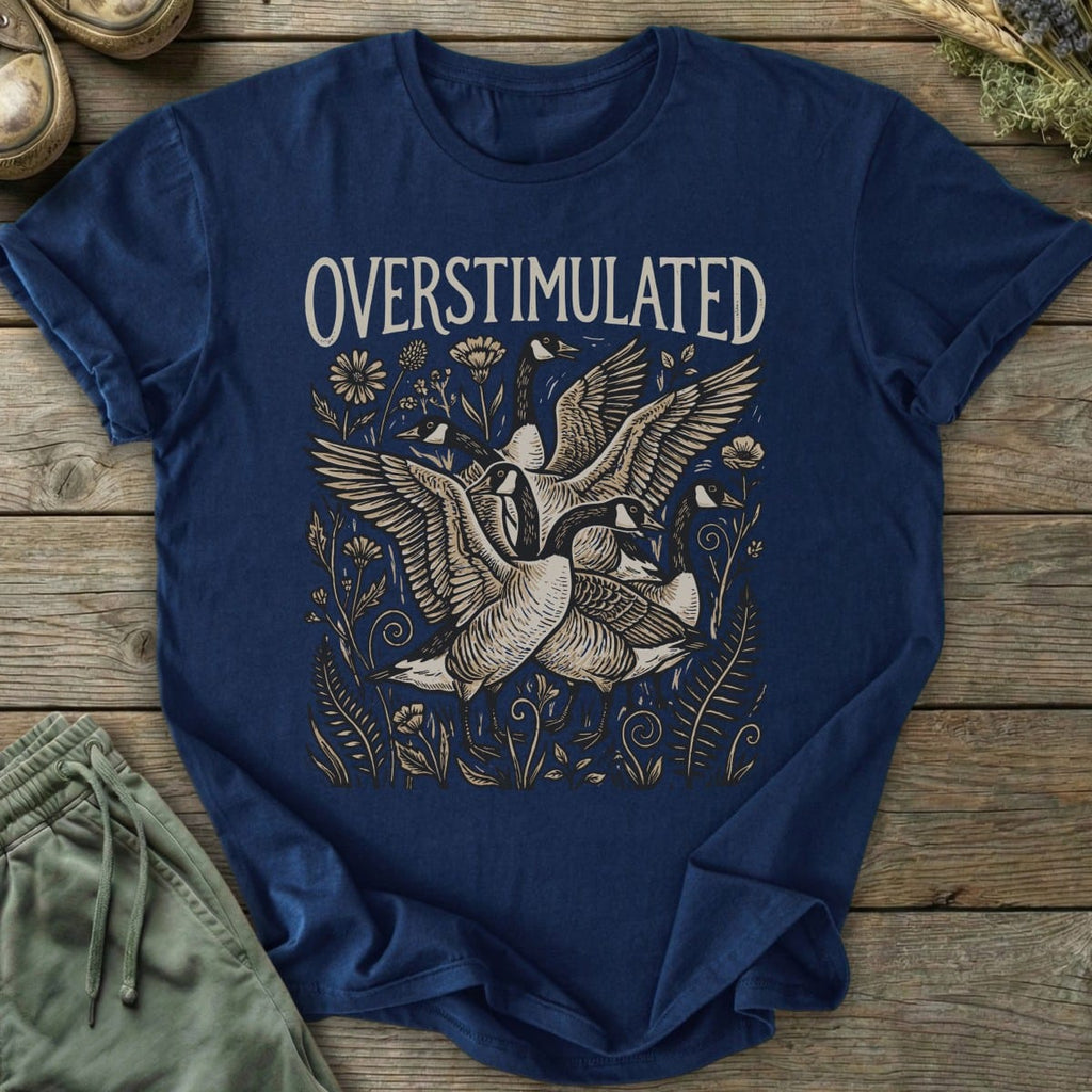 Printify T-Shirt Overstimulated Geese T-Shirt