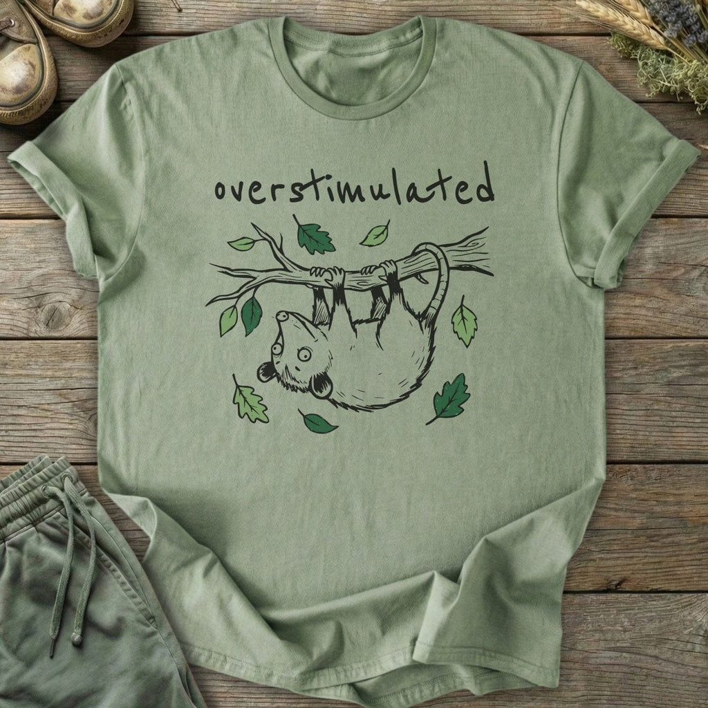 Printify T-Shirt Overstimulated Possum T-Shirt