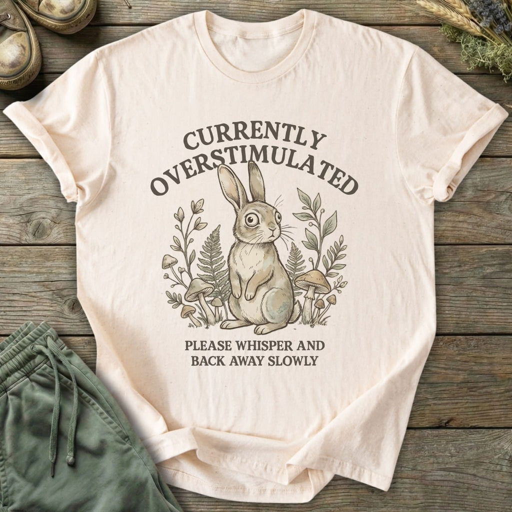 Printify T-Shirt Overstimulated Rabbit T-Shirt