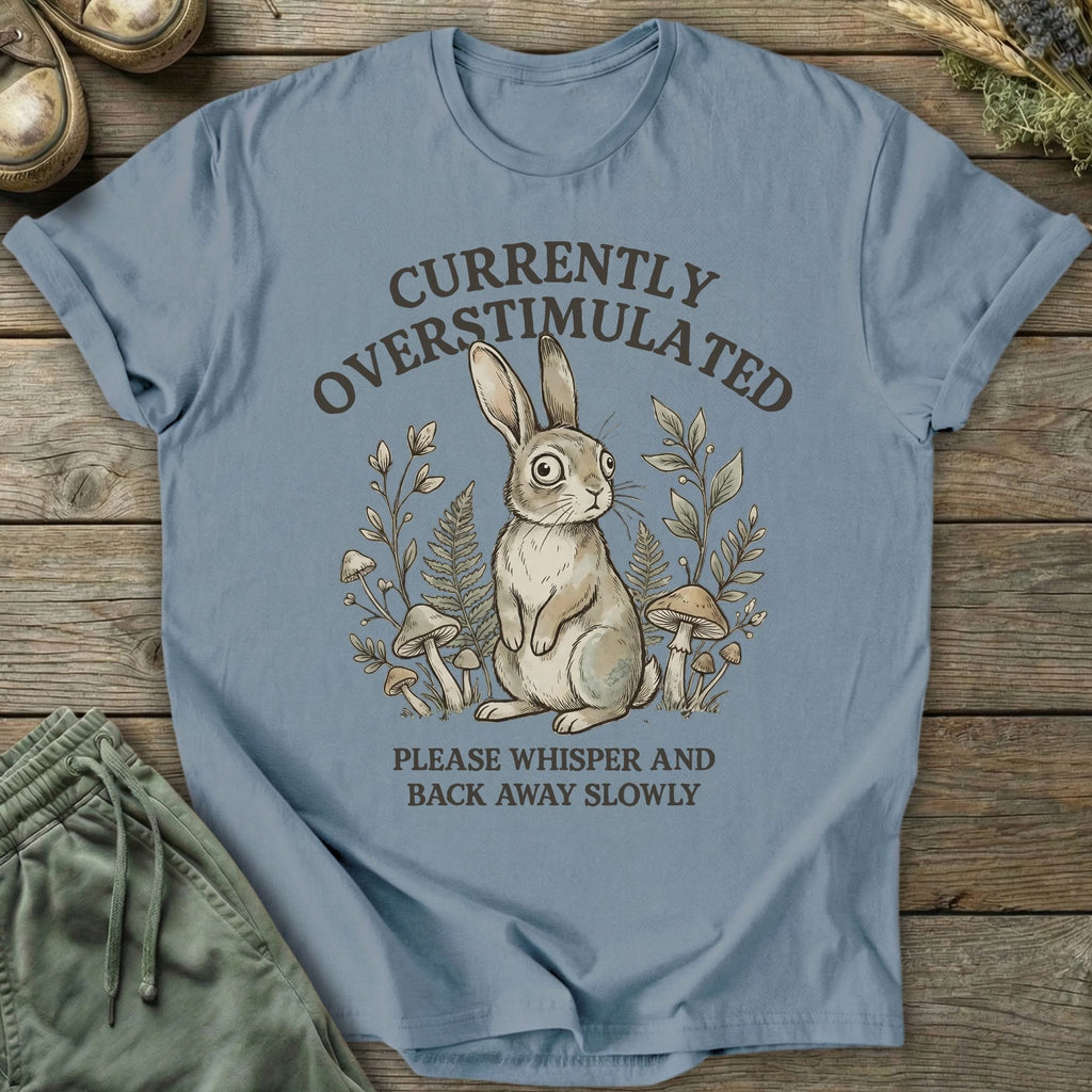 Printify T-Shirt Overstimulated Rabbit T-Shirt