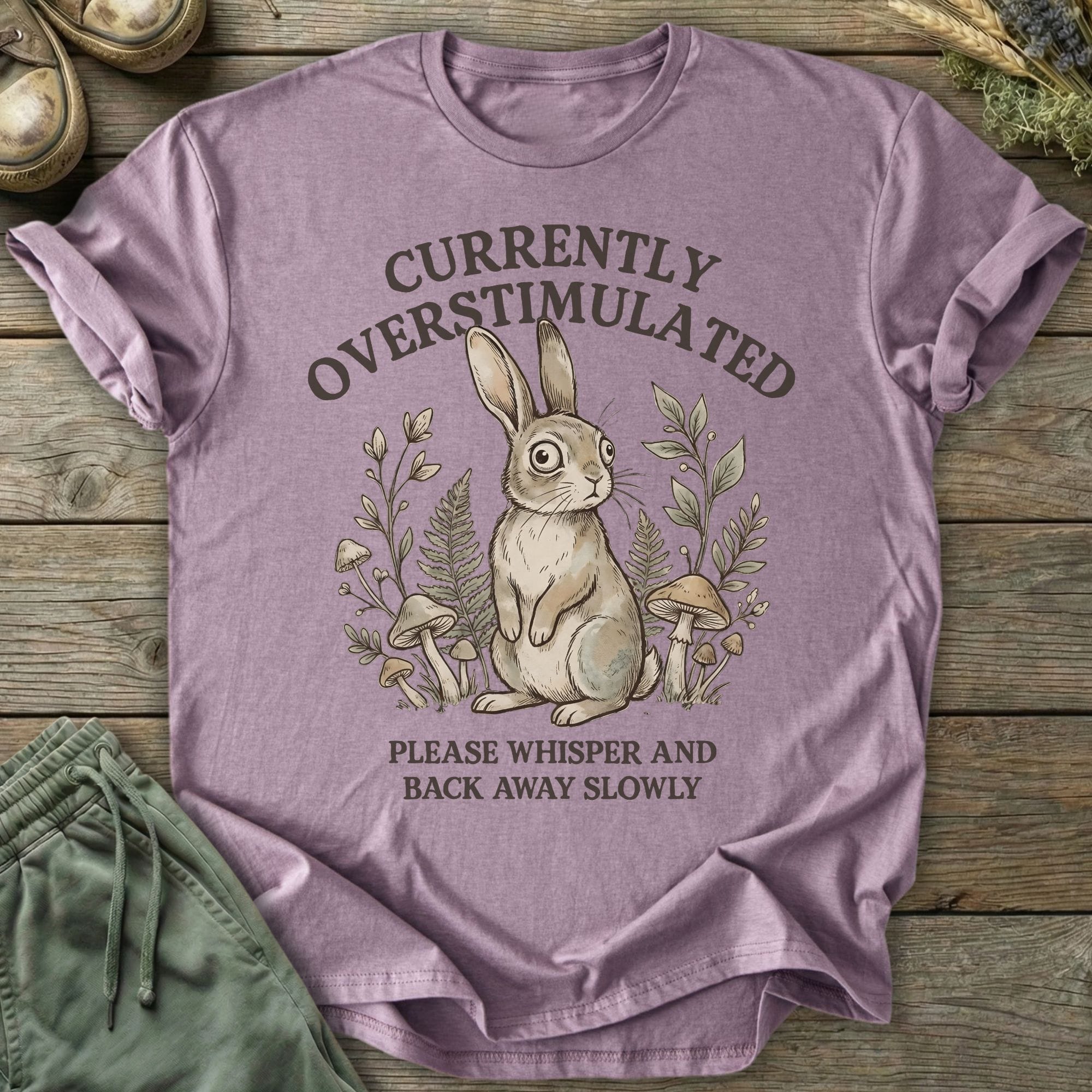 Printify T-Shirt Overstimulated Rabbit T-Shirt