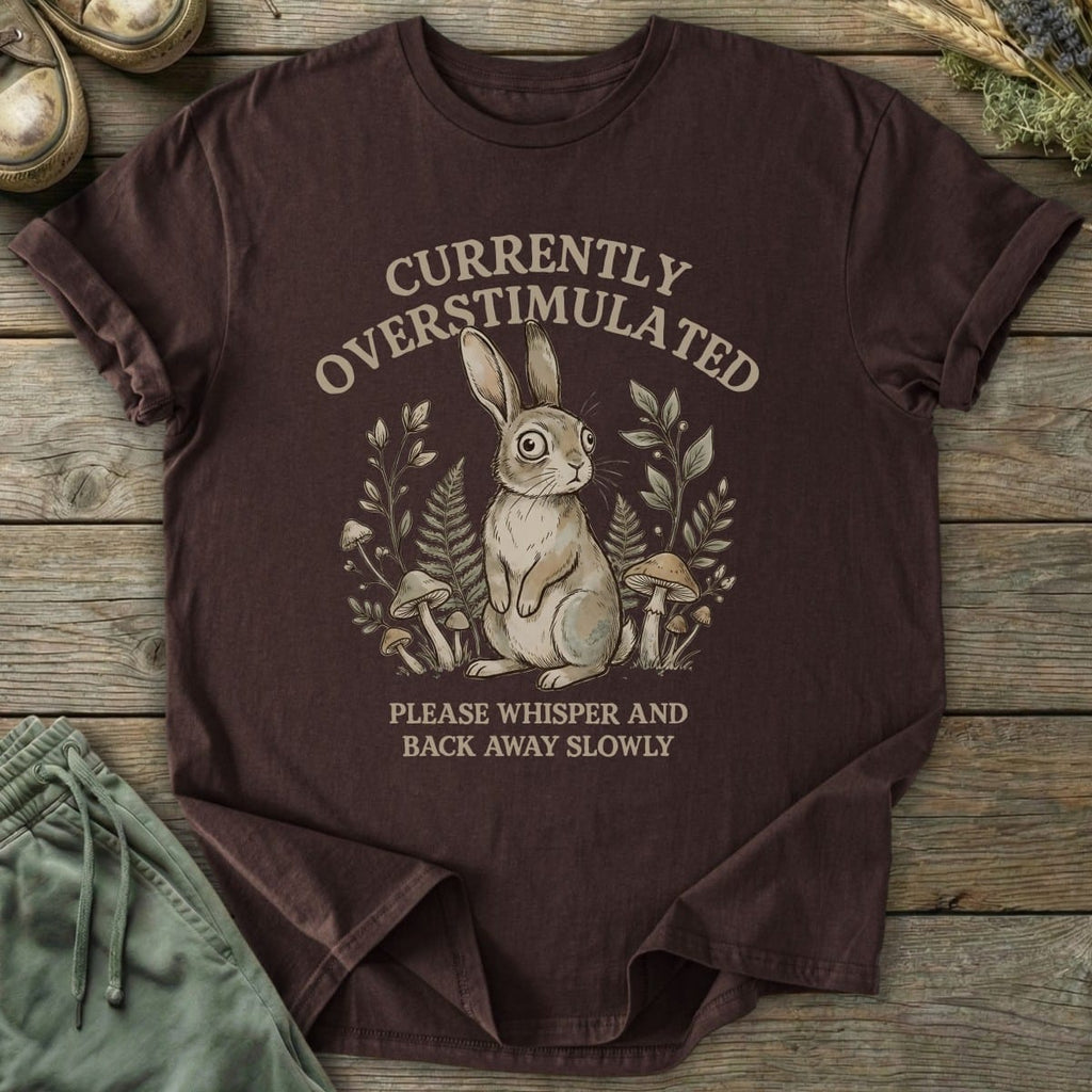 Printify T-Shirt Overstimulated Rabbit T-Shirt