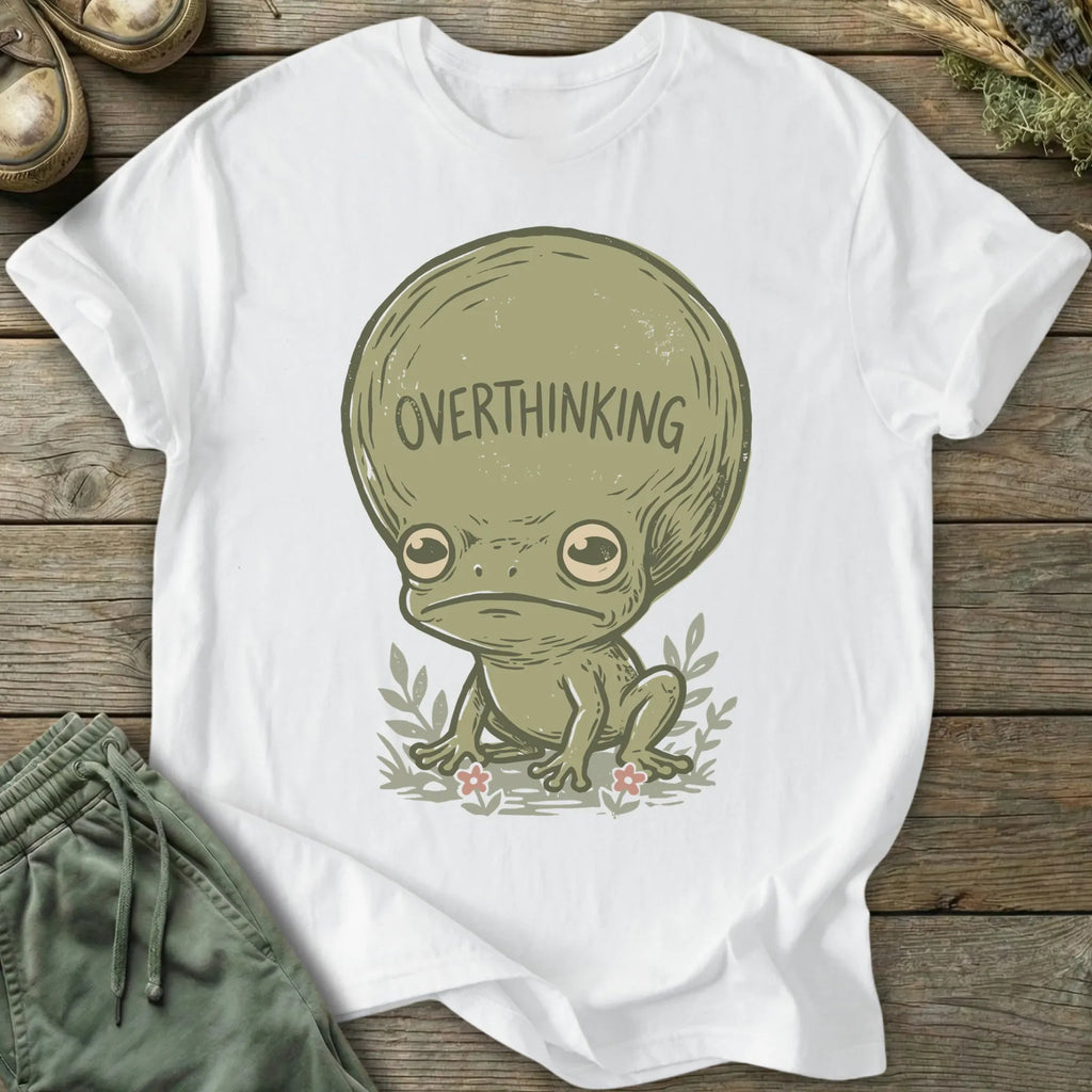 Printify T-Shirt Overthinking Frog Head T-Shirt