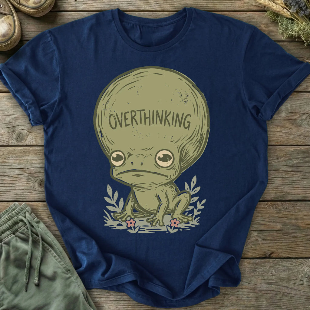 Printify T-Shirt Overthinking Frog Head T-Shirt