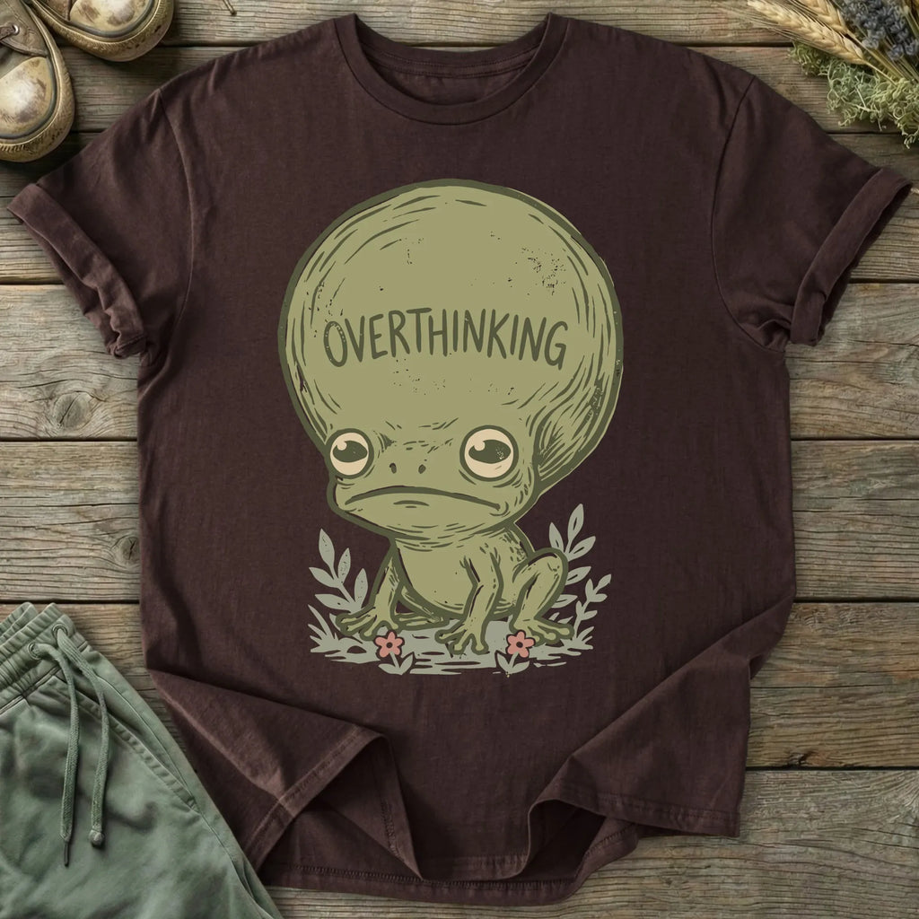 Printify T-Shirt Overthinking Frog Head T-Shirt
