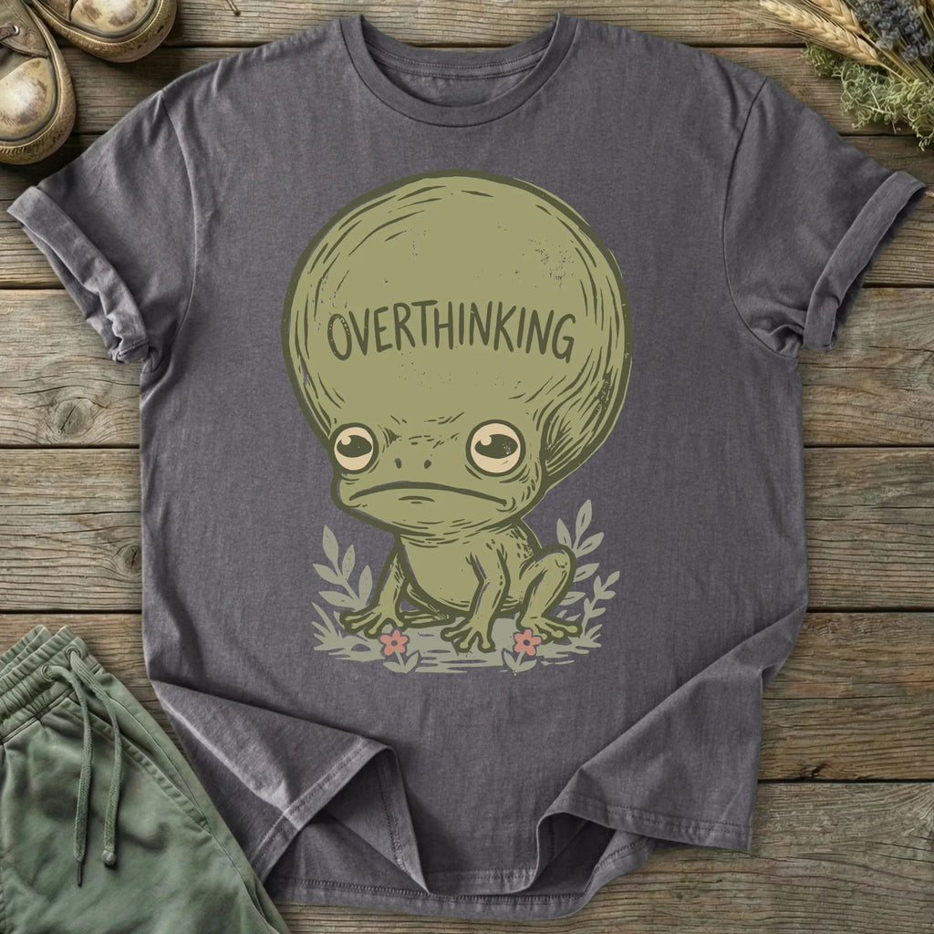 Printify T-Shirt Overthinking Frog Head T-Shirt
