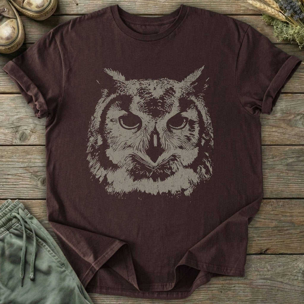 Printify T-Shirt Owl Head T-Shirt