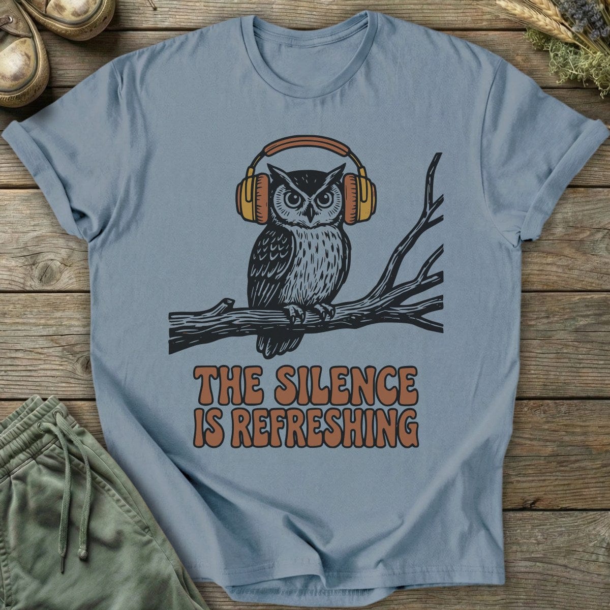 Printify T-Shirt Owl In Silence T-Shirt