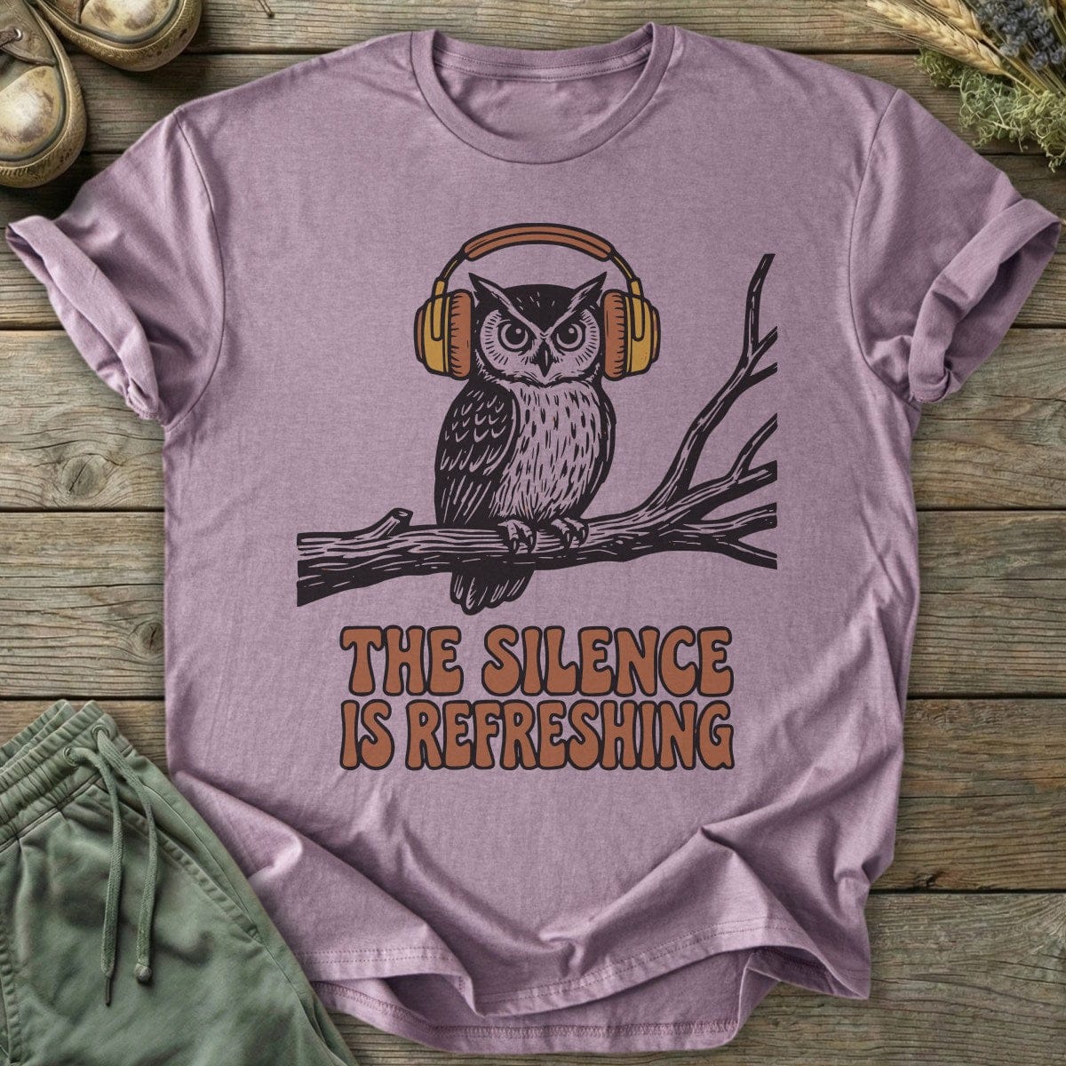 Printify T-Shirt Owl In Silence T-Shirt
