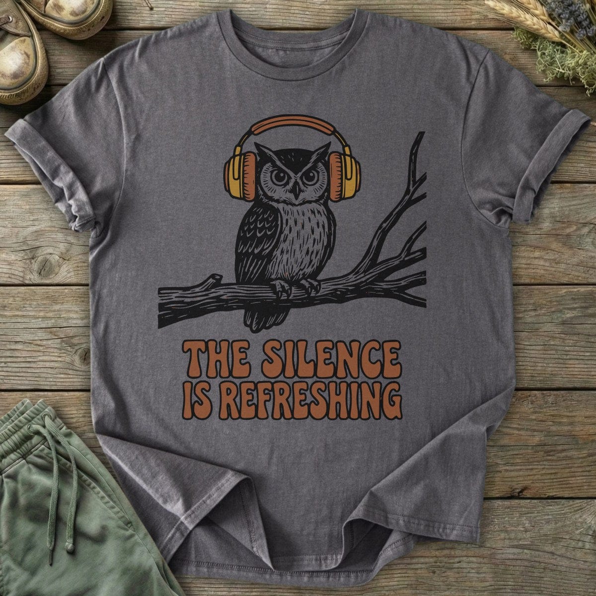 Printify T-Shirt Owl In Silence T-Shirt
