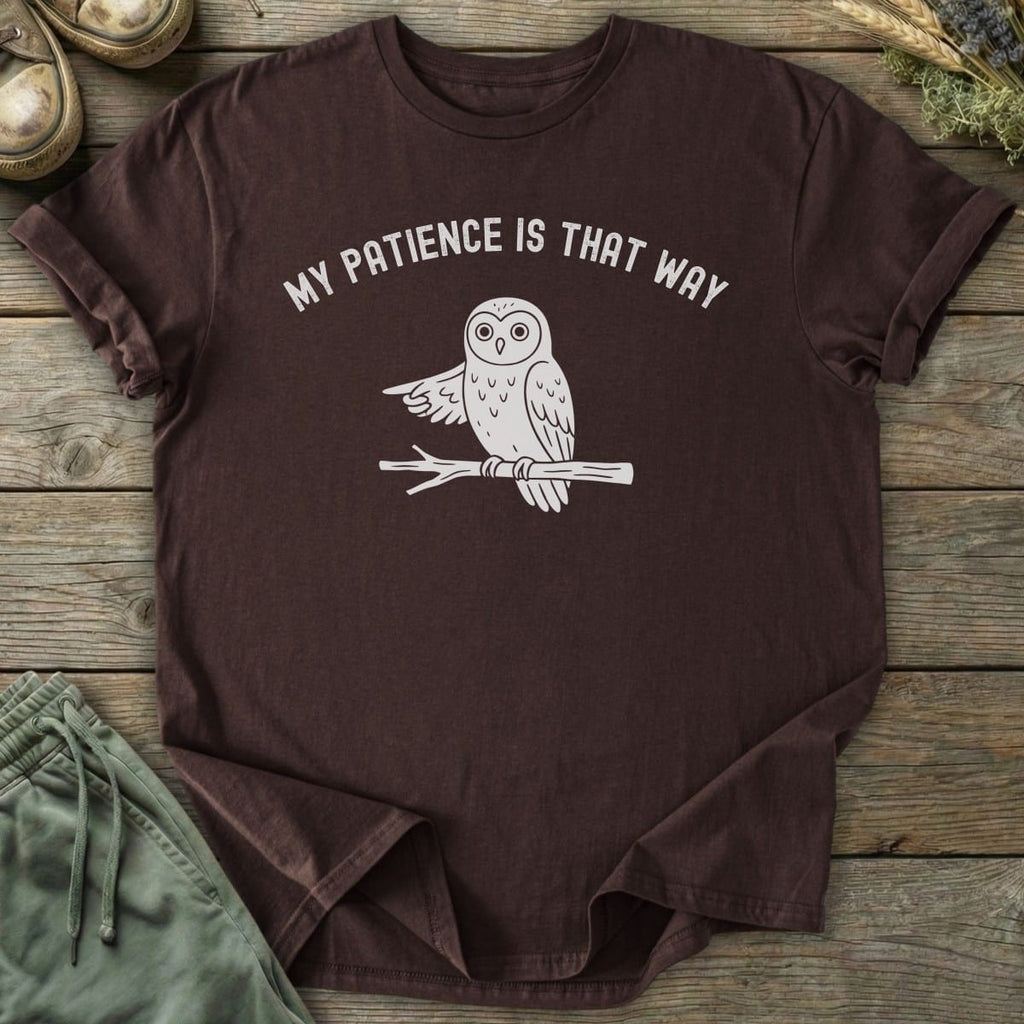 Printify T-Shirt Owl's Patience T-Shirt