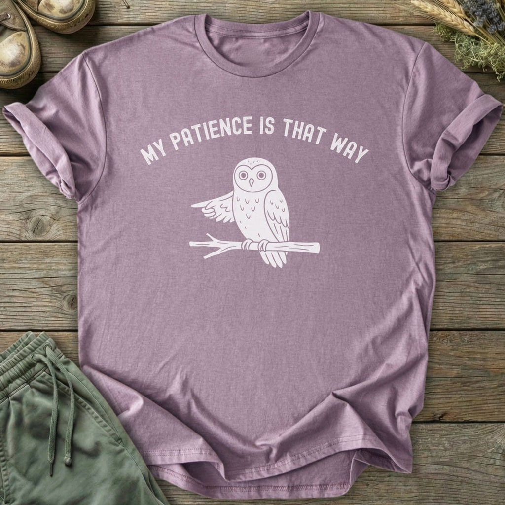 Printify T-Shirt Owl's Patience T-Shirt