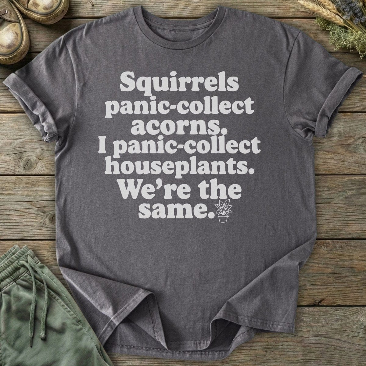 Printify T-Shirt Panic Collect Houseplants T-Shirt