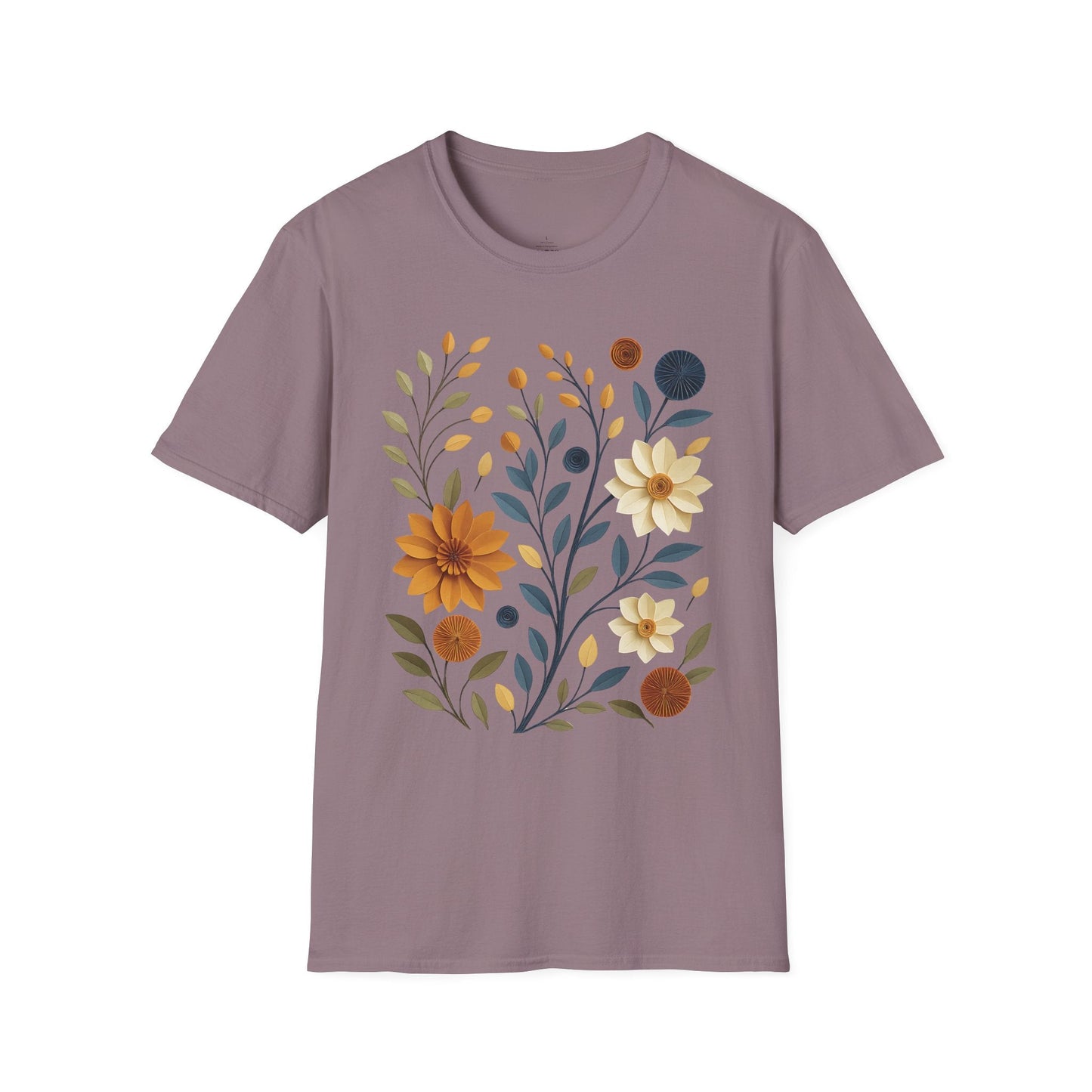 Printify T-Shirt Paper Cut Floral T-Shirt