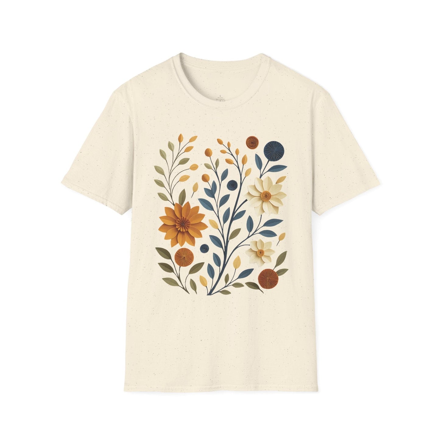 Printify T-Shirt Paper Cut Floral T-Shirt