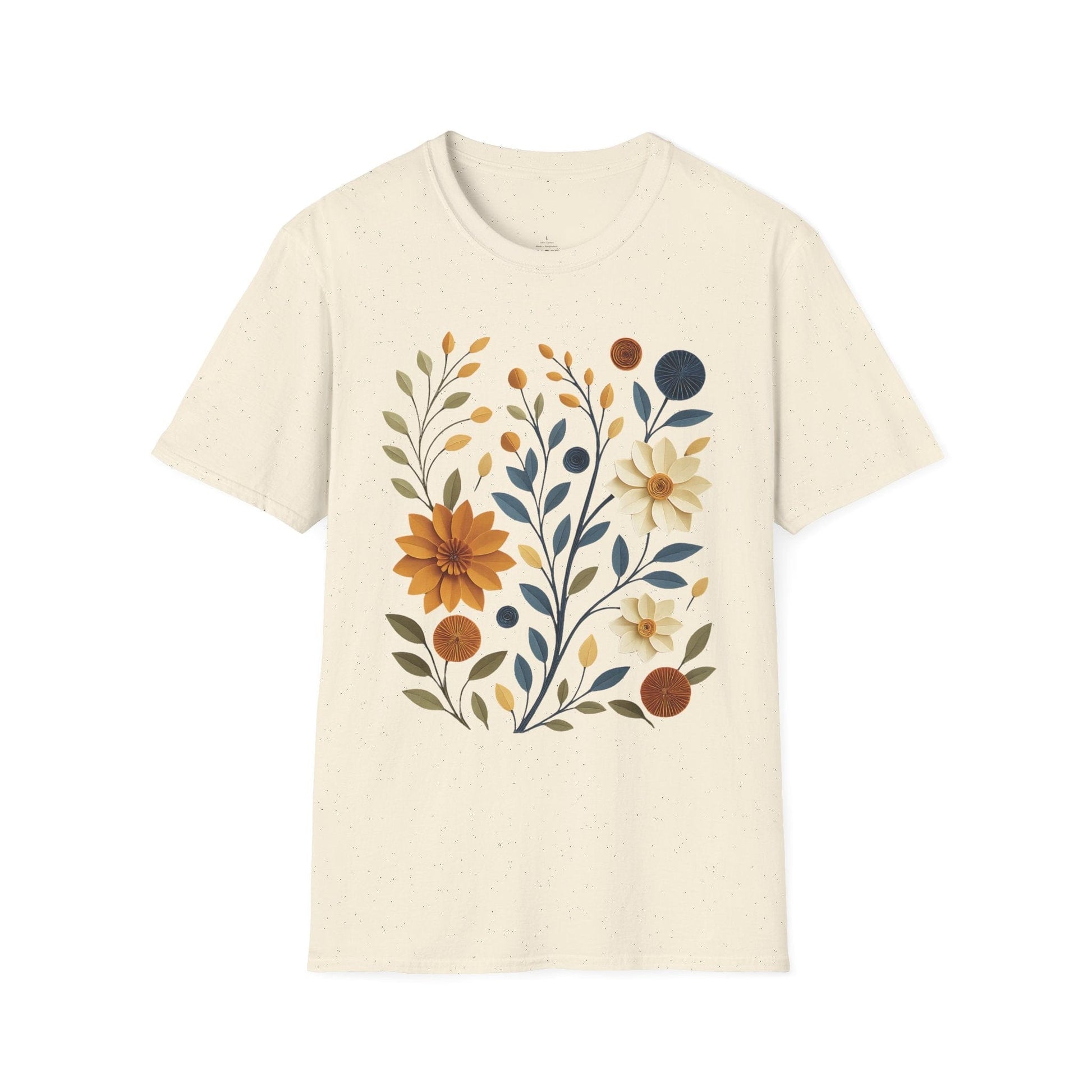 Printify T-Shirt Paper Cut Floral T-Shirt