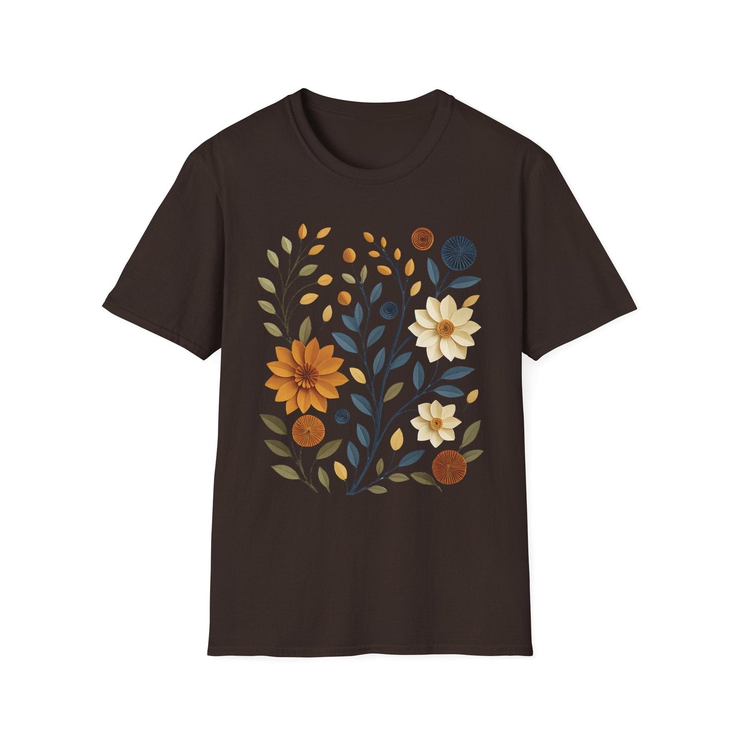Printify T-Shirt Paper Cut Floral T-Shirt