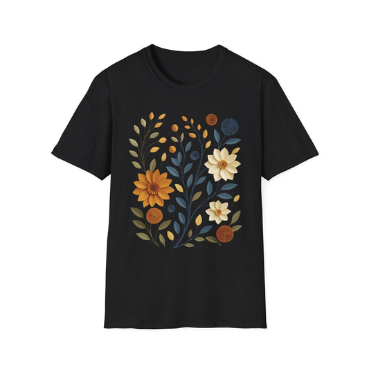 Printify T-Shirt Paper Cut Floral T-Shirt