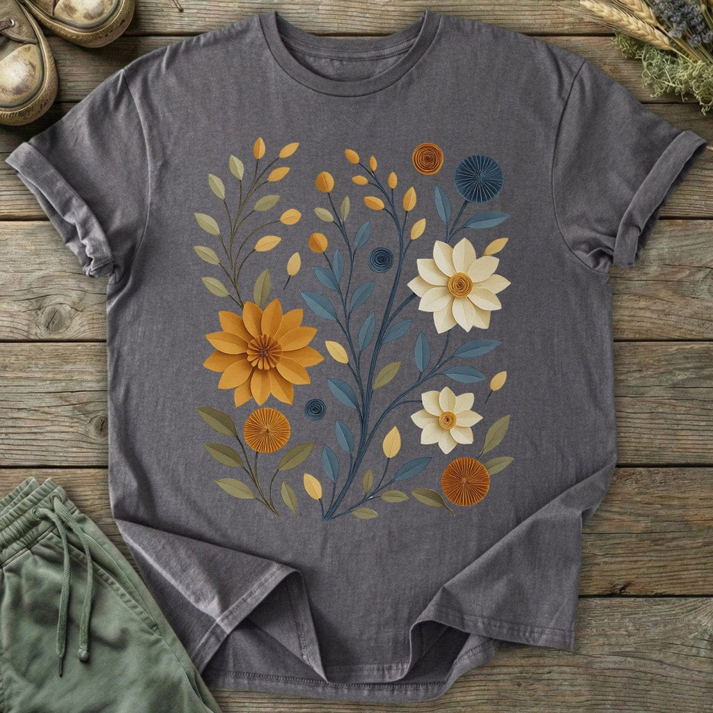 Printify T-Shirt Paper Cut Floral T-Shirt