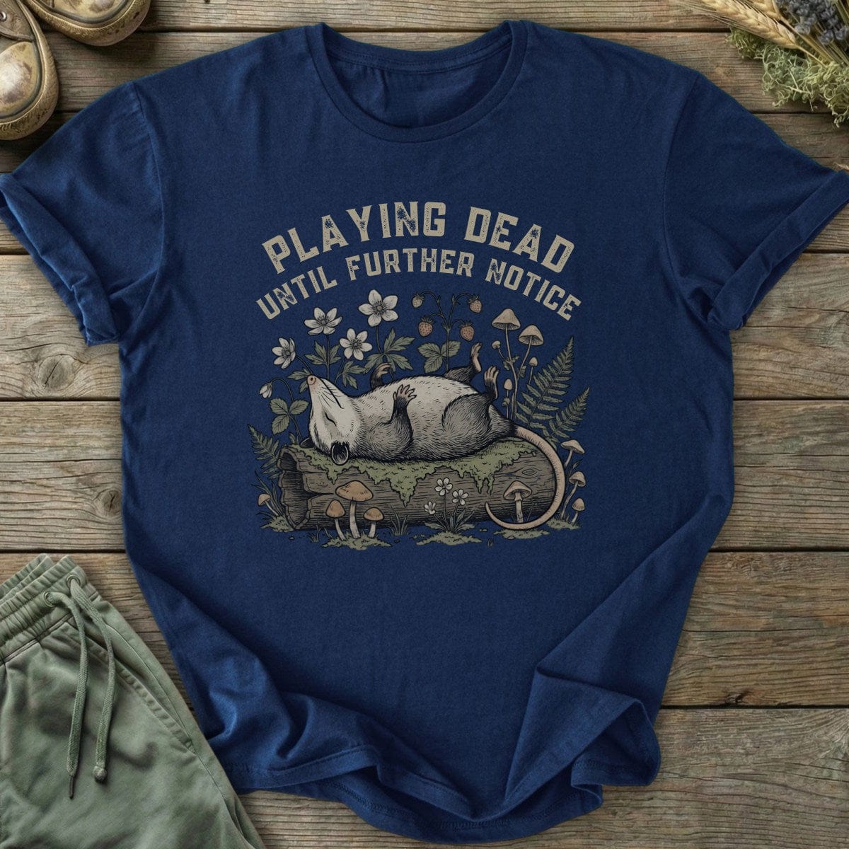Printify T-Shirt Playing Dead T-Shirt
