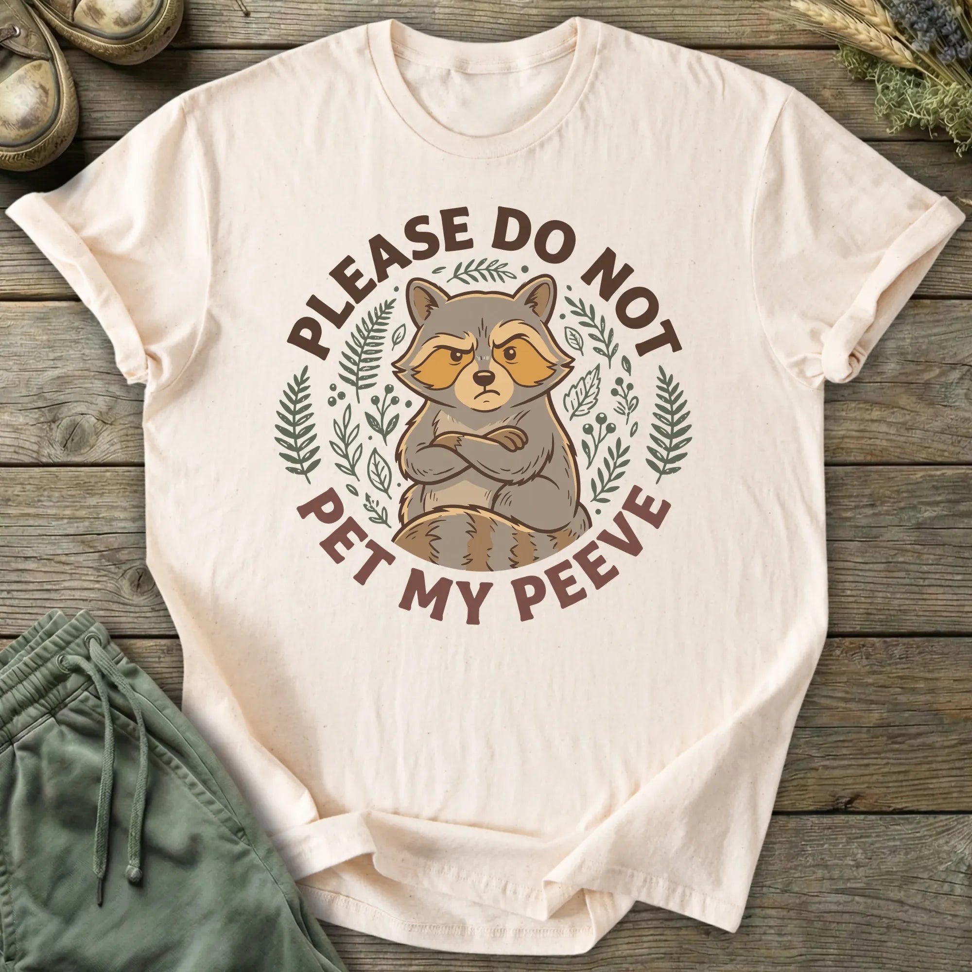 Printify T-Shirt Please Do Not Pet My Peeve T-Shirt