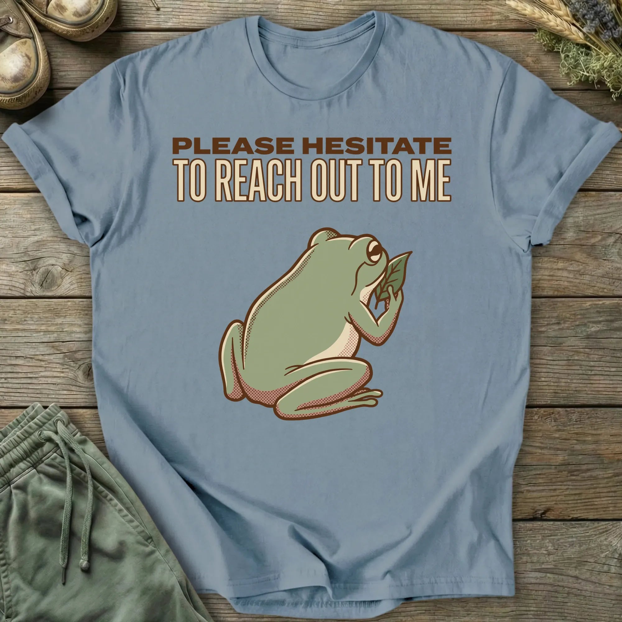 Printify T-Shirt Please Hesitate T-Shirt