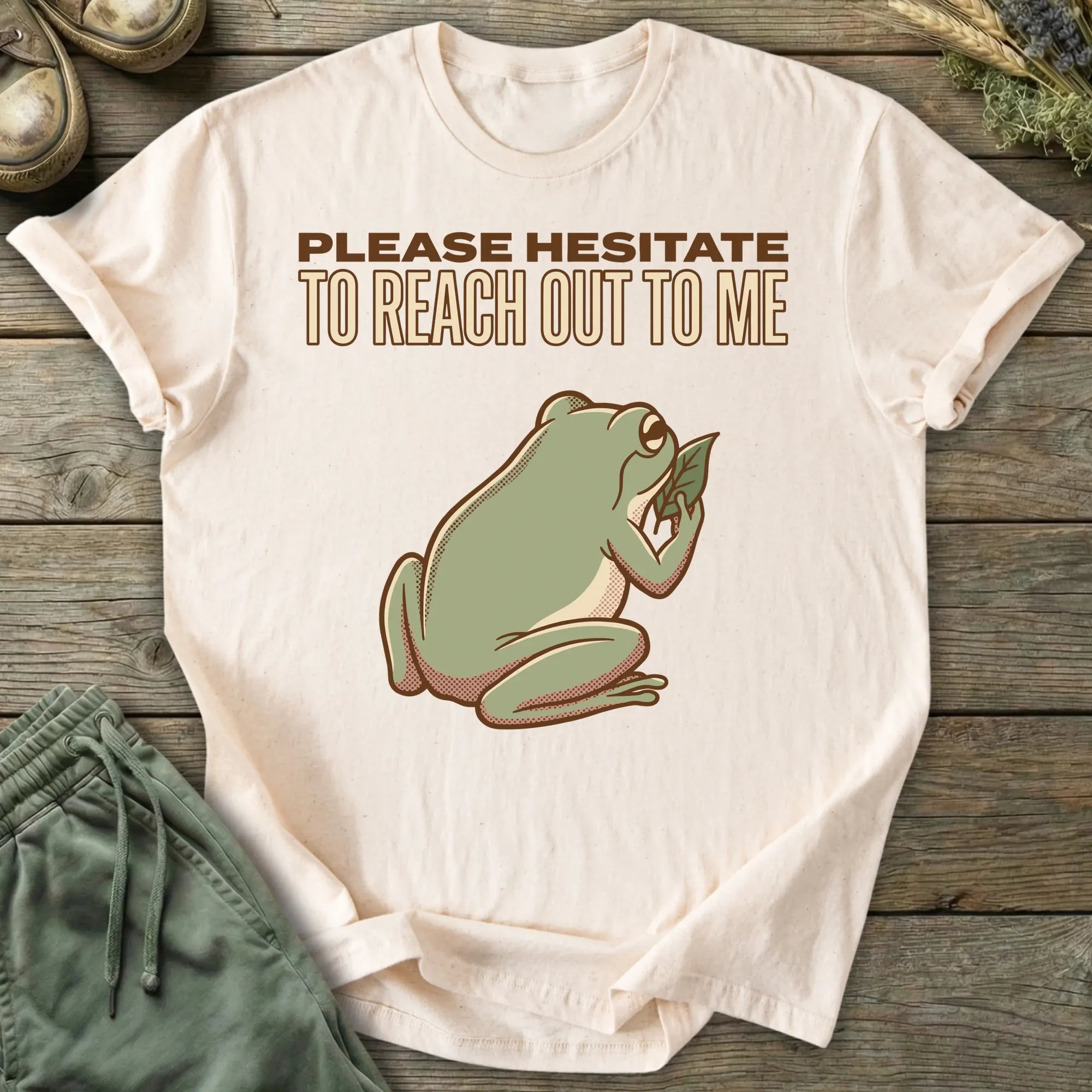 Printify T-Shirt Please Hesitate T-Shirt