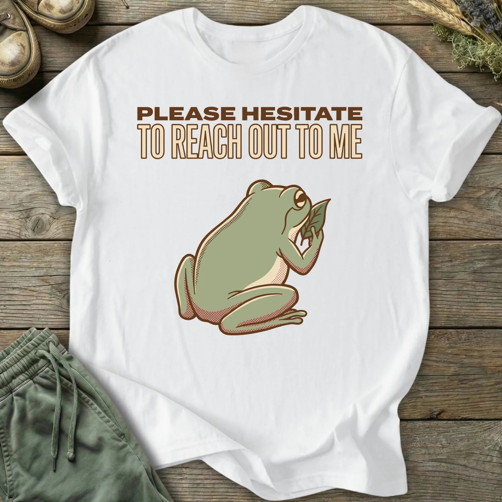 Printify T-Shirt Please Hesitate T-Shirt