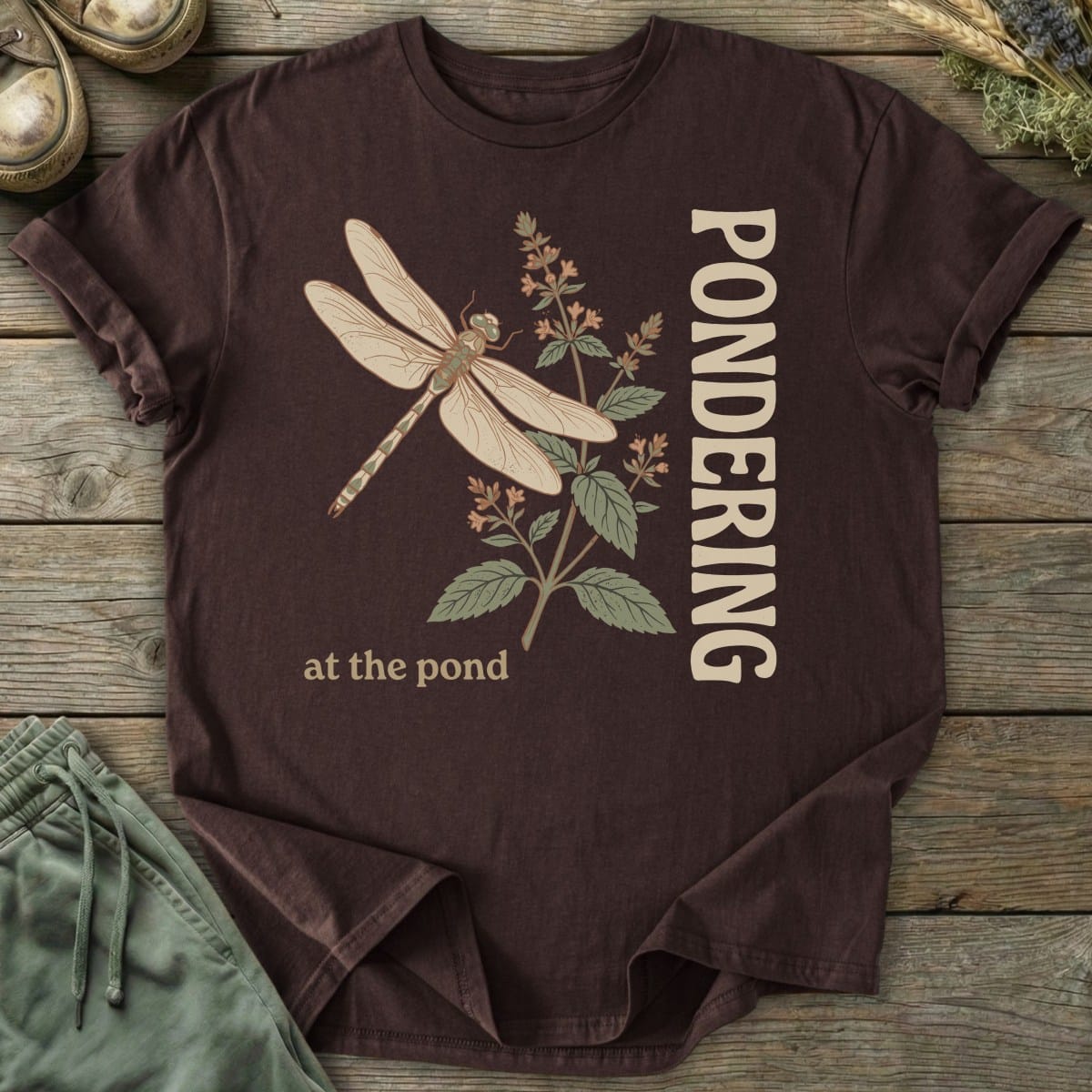 Printify T-Shirt Pondering At The Pond T-Shirt
