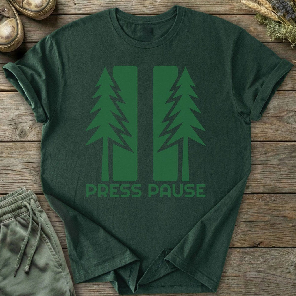 Printify T-Shirt Press Pause T-Shirt