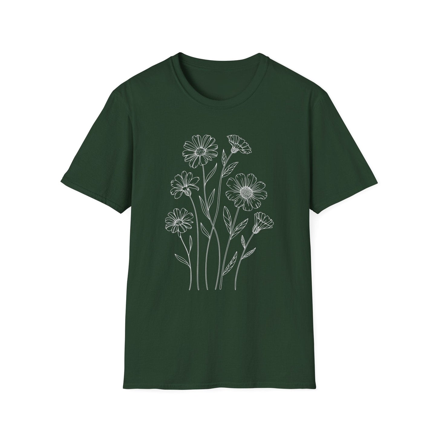 Printify T-Shirt Pressed Flowers Wildflower  T-Shirt