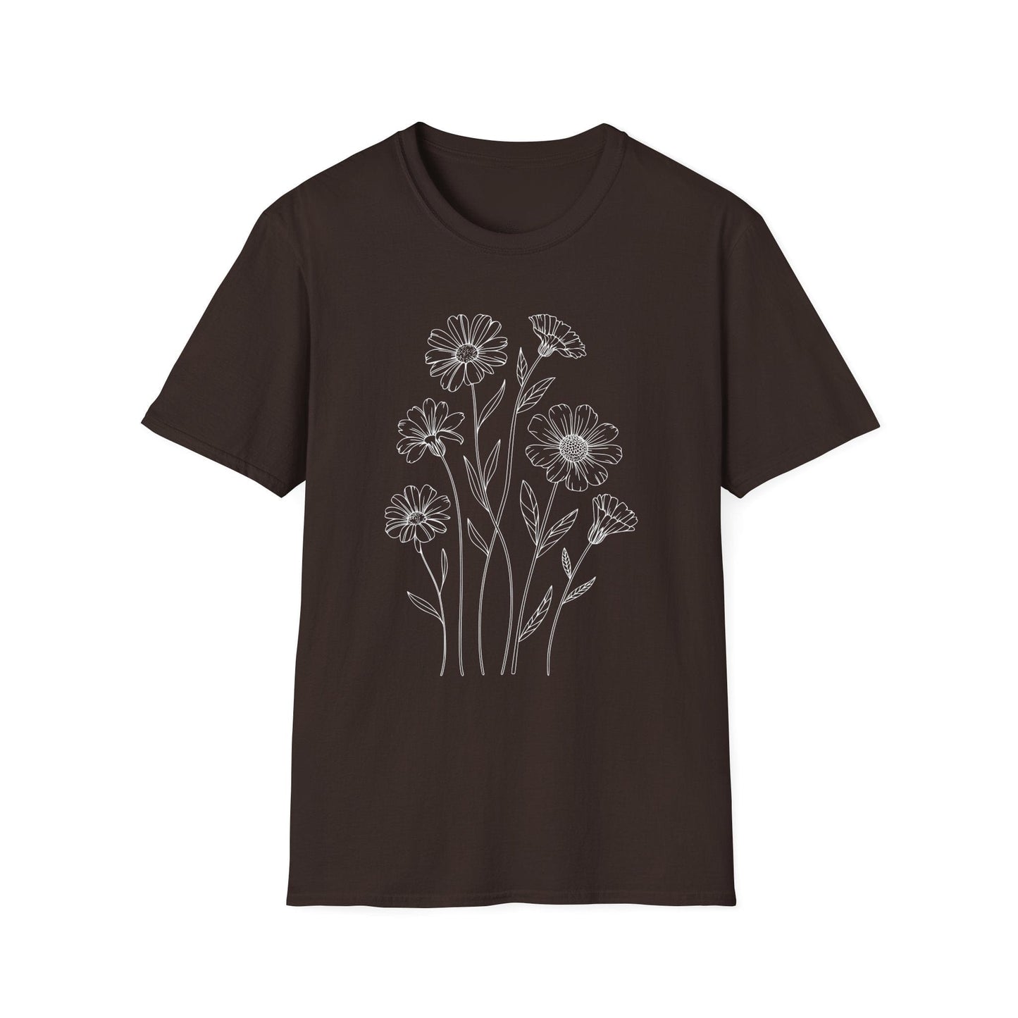Printify T-Shirt Pressed Flowers Wildflower  T-Shirt