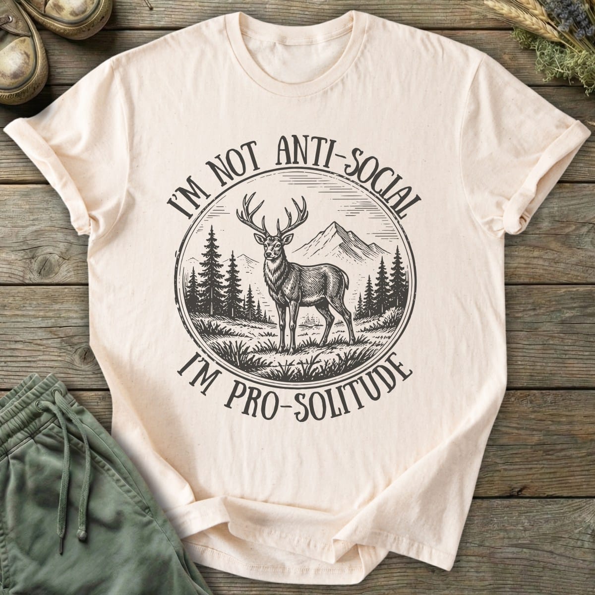 Printify T-Shirt Pro-Solitude T-Shirt