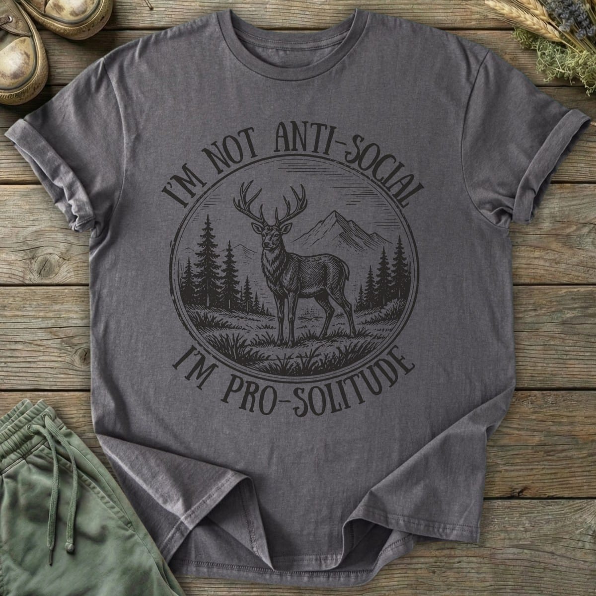 Printify T-Shirt Pro-Solitude T-Shirt