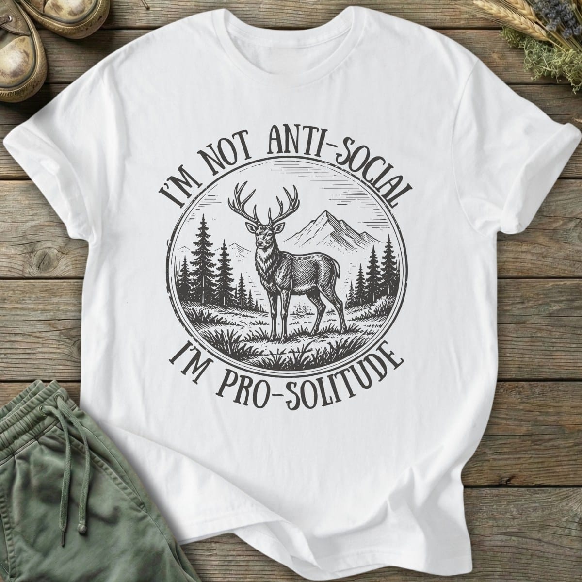 Printify T-Shirt Pro-Solitude T-Shirt